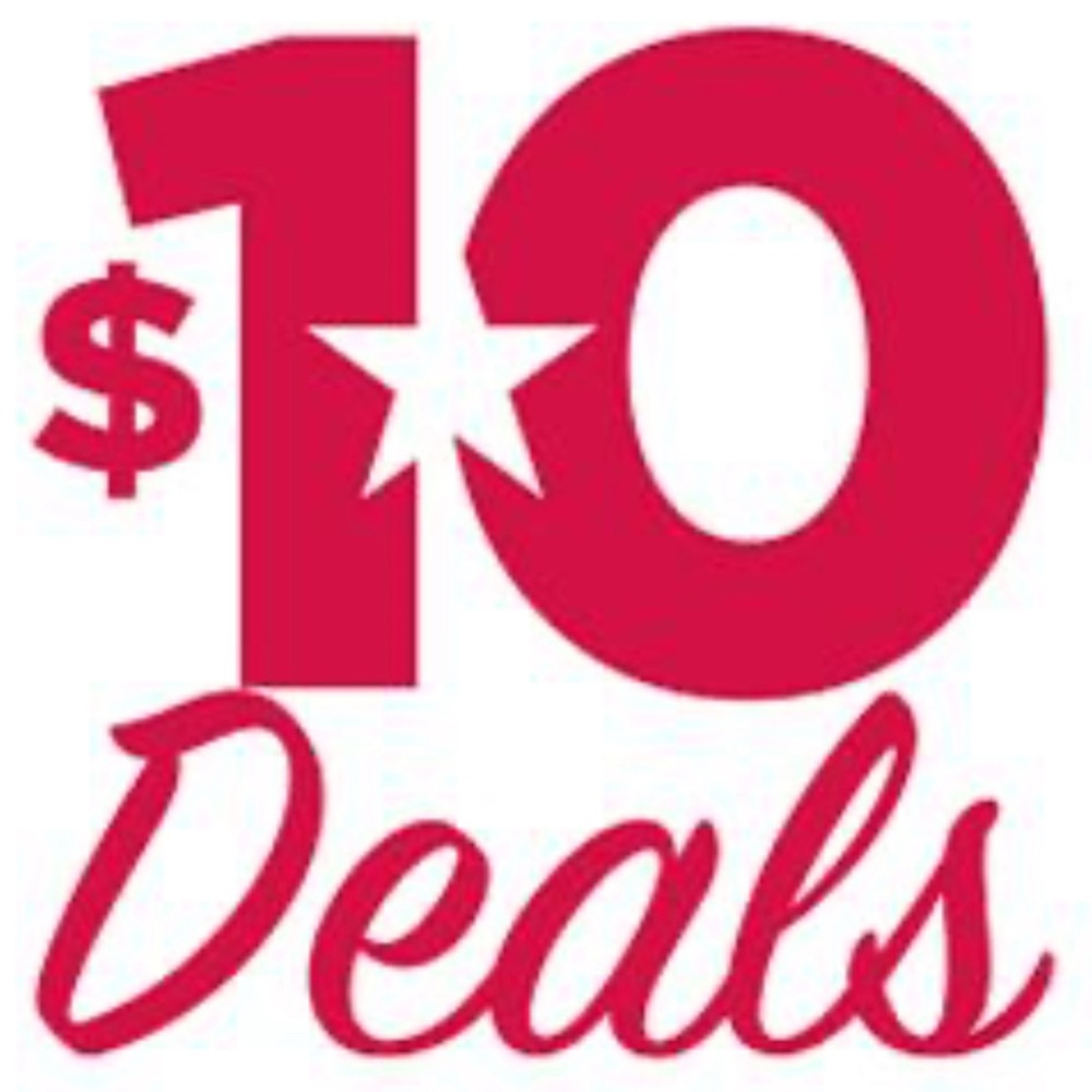 Red $10 Deals Sign